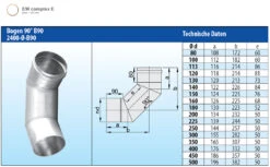 Schornstein Winkel 90° Einwandig - Eka Complex E 7 Schornstein Winkel 90° Einwandig - Eka Complex E -FeuerLust Verkäufe 117 1