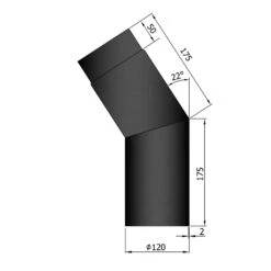 Rauchrohrbogen Stahl 22° Schwarz 7 Rauchrohrbogen Stahl 22° Schwarz -FeuerLust Verkäufe 12 220qs1hihjzdomrn