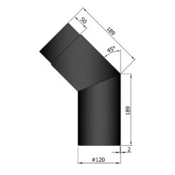 Rauchrohrbogen Stahl 45° Schwarz 7 Rauchrohrbogen Stahl 45° Schwarz -FeuerLust Verkäufe 12 240igmarw4oyjkji