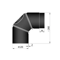 Rauchrohrbogen Stahl Verstellbar 0-90° Schwarz Mit Tür -FeuerLust Verkäufe 12 260j1erwed5pfz6b