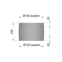 Verbindungsstück Rauchrohr Stahl Unlackiert -FeuerLust Verkäufe 12 8804xmo32mdlgohq