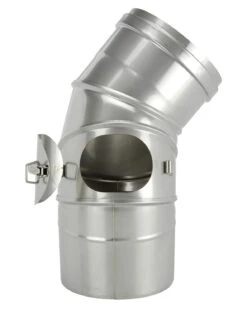 Schornstein Winkel 0-90° Einwandig Mit Prüföffnung - Eka Complex E -FeuerLust Verkäufe 124 3