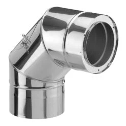 Schornstein Winkel 90° Doppelwandig Mit Prüföffnung - Eka Complex D 25