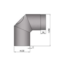 Rauchrohrbogen Stahl 2x 45° Hellgrau Mit Tür -FeuerLust Verkäufe 13 253bk9rtc4ml3ocd
