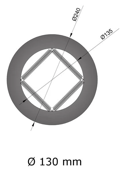 Wandrosette Stahl Mit Feder Hellgrau 7 Wandrosette Stahl Mit Feder Hellgrau – Bild 5