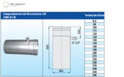 Schornsteinrohr Edelstahl 360 Mm Einwandig Mit Messstutzen - Eka Complex E 9 Schornsteinrohr Edelstahl 360 Mm Einwandig Mit Messstutzen - Eka Complex E -FeuerLust Verkäufe 140 2