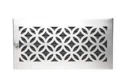 Warmluftgitter 45 X 23 Cm Schwarz Designblende Edelstahl Matt