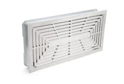 Design Lüftungsgitter 45 X 23 Cm Mit Einbaurahmen Weiß - Weiß