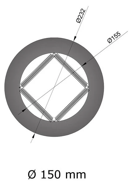 Wandrosette Stahl Mit Feder Hellgrau 6 Wandrosette Stahl Mit Feder Hellgrau – Bild 4