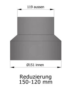 Reduzierung Rauchrohr Stahl Hellgrau, Weit-eng -FeuerLust Verkäufe 15 910iyrptwkjj1zdq