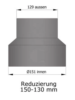 Reduzierung Rauchrohr Stahl Hellgrau, Weit-eng -FeuerLust Verkäufe 15 915lg0fxrlu66mlf