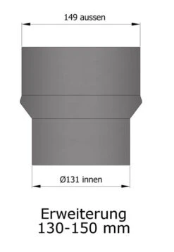 Erweiterung Rauchrohr Stahl Hellgrau, Eng-weit -FeuerLust Verkäufe 15 933ivevb9y0b3ulf