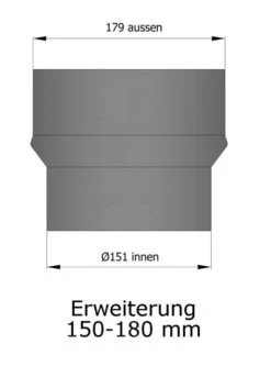 Erweiterung Rauchrohr Stahl Hellgrau, Eng-weit -FeuerLust Verkäufe 15 935hzqmiyedgmkw6