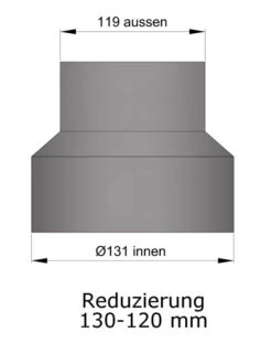 Reduzierung Rauchrohr Stahl Hellgrau, Weit-eng -FeuerLust Verkäufe 15 937wxqdflbmmmq3e