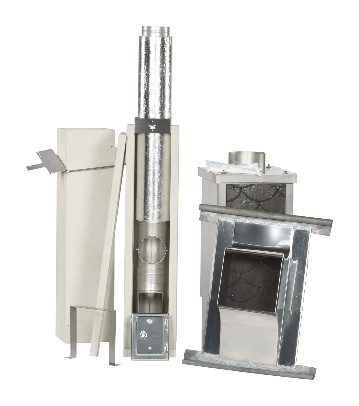 F90 Leichtbauschornstein 3,2 M Mit V4A-Edelstahl NW 180 Mm - Eka L90 Compact 7 F90 Leichtbauschornstein 3,2 M Mit V4A-Edelstahl NW 180 Mm - Eka L90 Compact – Bild 5