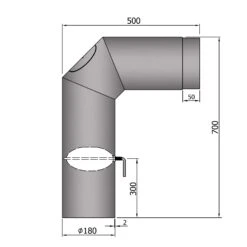 Anschlussrohr Stahl 2x 45° 700 X 500 Mm Hellgrau Mit Tür, Drosselklappe 8 Anschlussrohr Stahl 2x 45° 700 X 500 Mm Hellgrau Mit Tür, Drosselklappe -FeuerLust Verkäufe 18 341w8tbu6plwdc6o