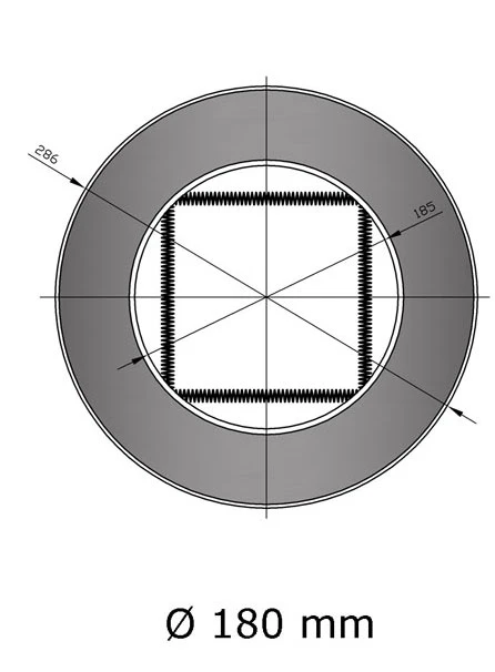 Wandrosette Stahl Mit Feder Hellgrau 5 Wandrosette Stahl Mit Feder Hellgrau – Bild 3