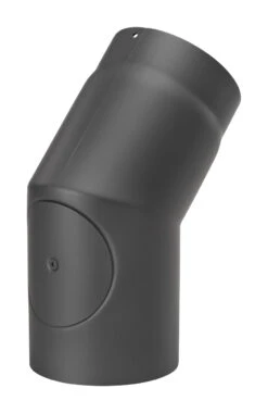 Rauchrohrbogen Stahl 45° Mit Tür Schwarz 8 Rauchrohrbogen Stahl 45° Mit Tür Schwarz -FeuerLust Verkäufe 1853 1