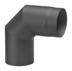 Rauchrohrbogen Stahl 2x 45° Schwarz