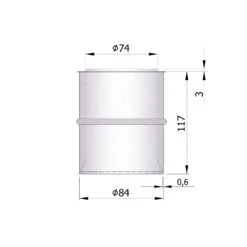 Doppelwandfutter Pellet-Ofenrohr 120 Mm Lang Unlackiert -FeuerLust Verkäufe 19 75227u9rodrfsge2