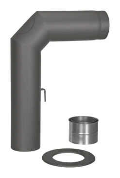 Rauchrohr Set Stahl 2x 45° 700 X 500 Mm Schwarz -FeuerLust Verkäufe 1904 0