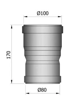 Steckverbinder, Reduzierung, Steckende-Steckende Für Pelletrohr Schwarz -FeuerLust Verkäufe 196c2c06341a3e4ca4fac6a71081807e