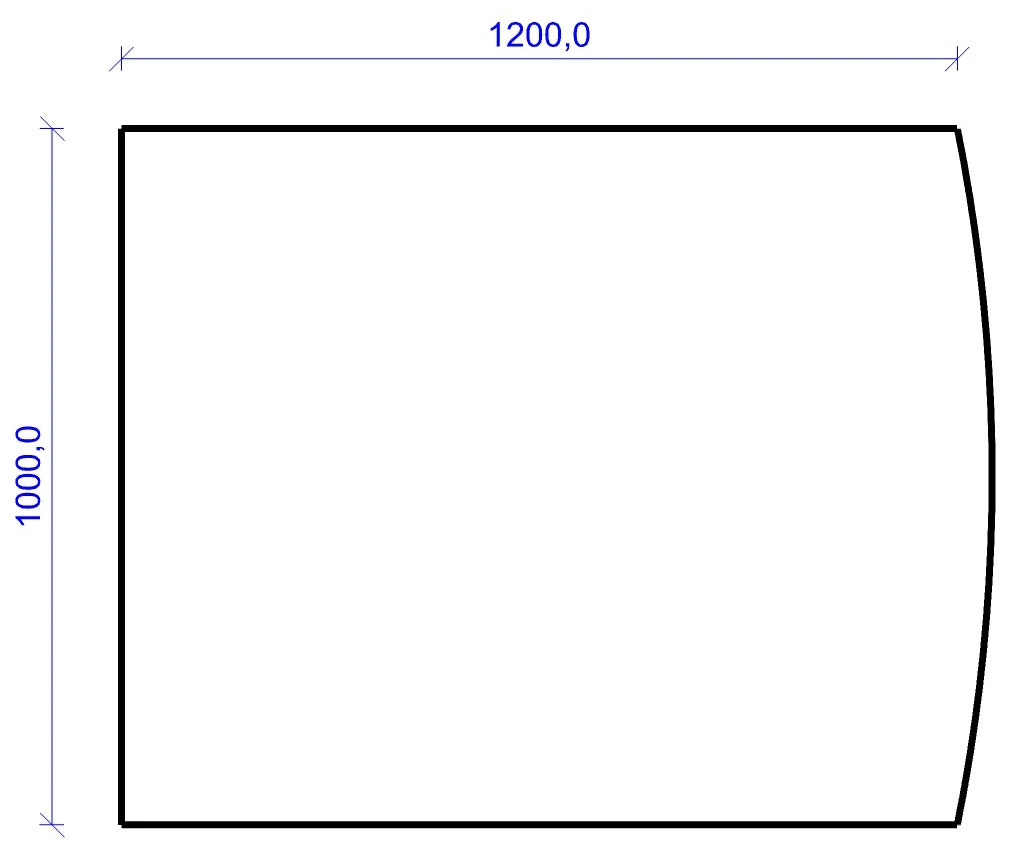 Kamin Bodenplatte, 6 Mm ESG-Klarglas, Segmentbogen 1000 X 1200 Mm 3 Kamin Bodenplatte, 6 Mm ESG-Klarglas, Segmentbogen 1000 X 1200 Mm