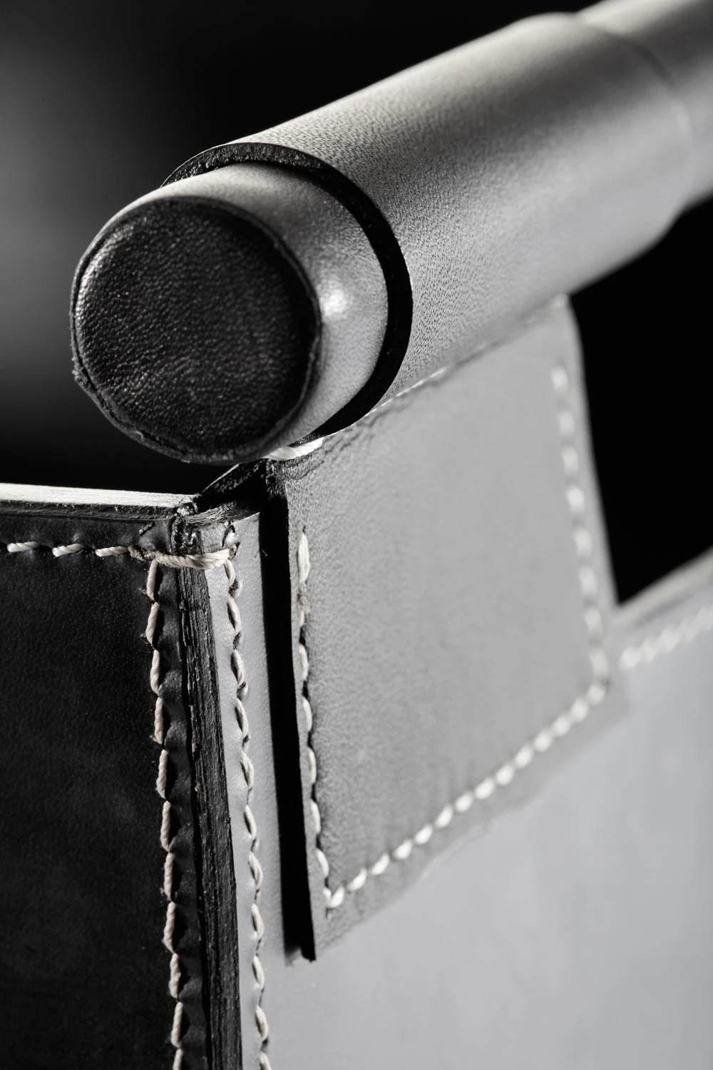 Holzkorb Leder, Rechteckig, 43 X 30 X 29 Cm, Schwarz 6 Holzkorb Leder, Rechteckig, 43 X 30 X 29 Cm, Schwarz – Bild 4