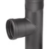 T-Stück Pellet-Ofenrohr Stahl 90° Schwarz, Steckende-Muffe -FeuerLust Verkäufe 2139 0