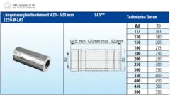 Längenausgleichsrohr 420-620 Mm Doppelwandig - Eka Complex D 25 7 Längenausgleichsrohr 420-620 Mm Doppelwandig - Eka Complex D 25 -FeuerLust Verkäufe 216 1