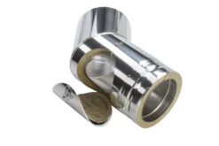 Schornstein Winkel 45° Mit Prüföffnung Doppelwandig - Eka Cosmos D 25 -FeuerLust Verkäufe 2200 150 bp45kdiso 2 3