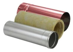 Schornsteinrohr 540 Mm Doppelwandig Kürzbar Verkupfert - Eka Complex D 25 -FeuerLust Verkäufe 224 1