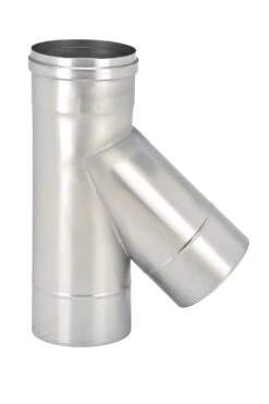 Feuerungsanschluss 45° Edelstahl Einwandig - Eka Complex E