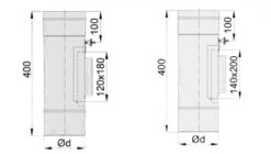 Prüföffnung Hochtemperatur 140 X 200 Mm Ohne Kasten Einwandig - Eka Complex E -FeuerLust Verkäufe 2301 2