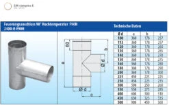 Feuerungsanschluss 90° Hochtemperatur Einwandig - Eka Complex E 7 Feuerungsanschluss 90° Hochtemperatur Einwandig - Eka Complex E -FeuerLust Verkäufe 231 1