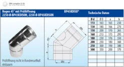 Schornstein Winkel 45° Doppelwandig Mit Prüföffnung Verkupfert - Eka Complex D 25 13 Schornstein Winkel 45° Doppelwandig Mit Prüföffnung Verkupfert - Eka Complex D 25 -FeuerLust Verkäufe 2334 4