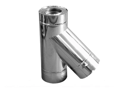 Feuerungsanschluss 45° Edelstahl Doppelwandig - Eka Complex D 25 3 Feuerungsanschluss 45° Edelstahl Doppelwandig - Eka Complex D 25