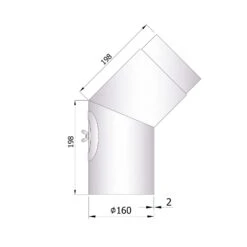 Rauchrohrbogen Stahl 45° Unlackiert Mit Tür -FeuerLust Verkäufe 26 242evt5t5h9qtlwx