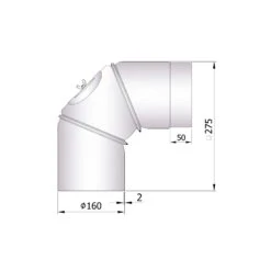 Rauchrohrbogen Stahl Verstellbar 0-90° Unlackiert Mit Tür -FeuerLust Verkäufe 26 262ldy6afbjq6hcv