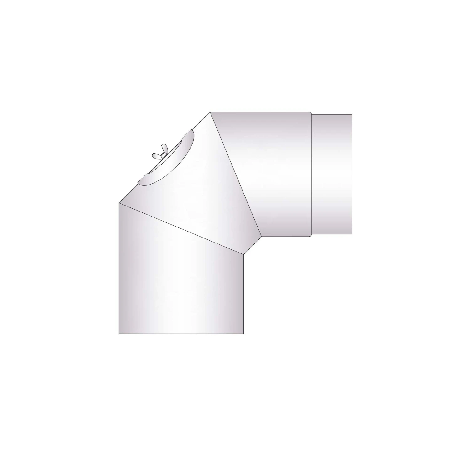 Rauchrohrbogen Stahl 2x 45° Unlackiert Mit Tür 3 Rauchrohrbogen Stahl 2x 45° Unlackiert Mit Tür