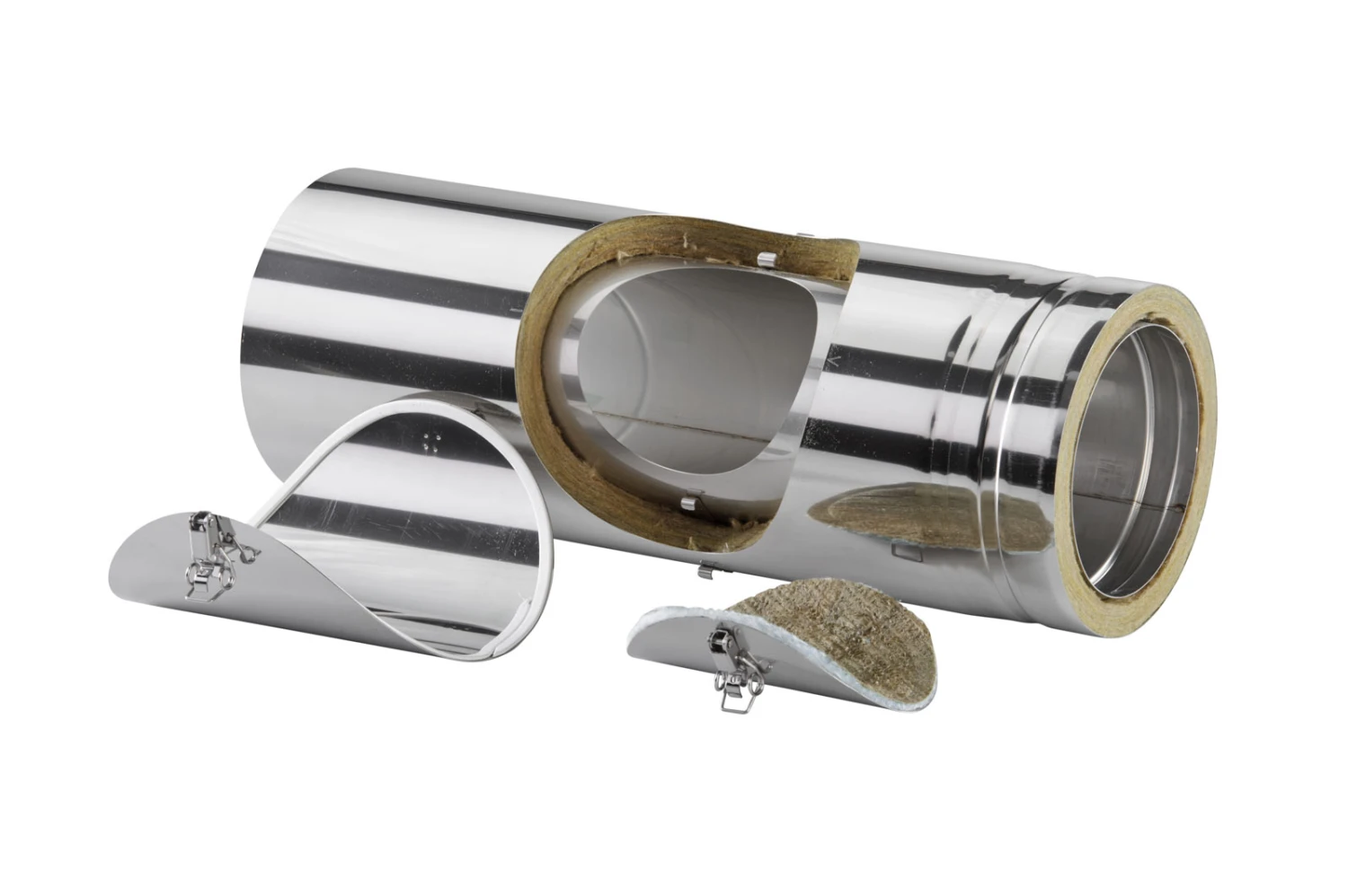 Schornsteinrohr Edelstahl 540 Mm Doppelwandig Mit Prüföffnung - Eka Cosmos D 25 10 Schornsteinrohr Edelstahl 540 Mm Doppelwandig Mit Prüföffnung - Eka Cosmos D 25 – Bild 8