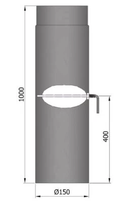 Rauchrohr Stahl 1000 Mm Schwarz Mit Drosselklappe 9 Rauchrohr Stahl 1000 Mm Schwarz Mit Drosselklappe -FeuerLust Verkäufe 3124 1