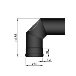 Pellet-Ofenrohrbogen Stahl 90° Schwarz Mit Tür 6 Pellet-Ofenrohrbogen Stahl 90° Schwarz Mit Tür -FeuerLust Verkäufe 3457d3b9e7a4729511359b9fa604d69c