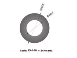 Deckenrosette Rauchrohr Stahl Randbreite 55 Mm Ø 150 Mm Schwarz, Flach -FeuerLust Verkäufe 3458 1