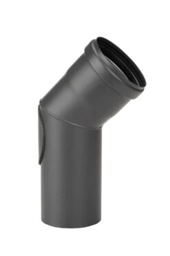 Pellet-Ofenrohrbogen Stahl 45° Schwarz Mit Putztür 8 Pellet-Ofenrohrbogen Stahl 45° Schwarz Mit Putztür -FeuerLust Verkäufe 3464 1