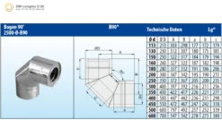 Schornstein Winkel 90° Doppelwandig - Eka Complex D 50 -FeuerLust Verkäufe 3905 1