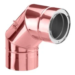 Schornstein Winkel 90° Doppelwandig Mit Prüföffnung Verkupfert - Eka Complex D 50