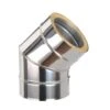 Schornstein Winkel 45° Doppelwandig - Eka Chromos D 25 2 Schornstein Winkel 45° Doppelwandig - Eka Chromos D 25 -FeuerLust Verkäufe 3922 0