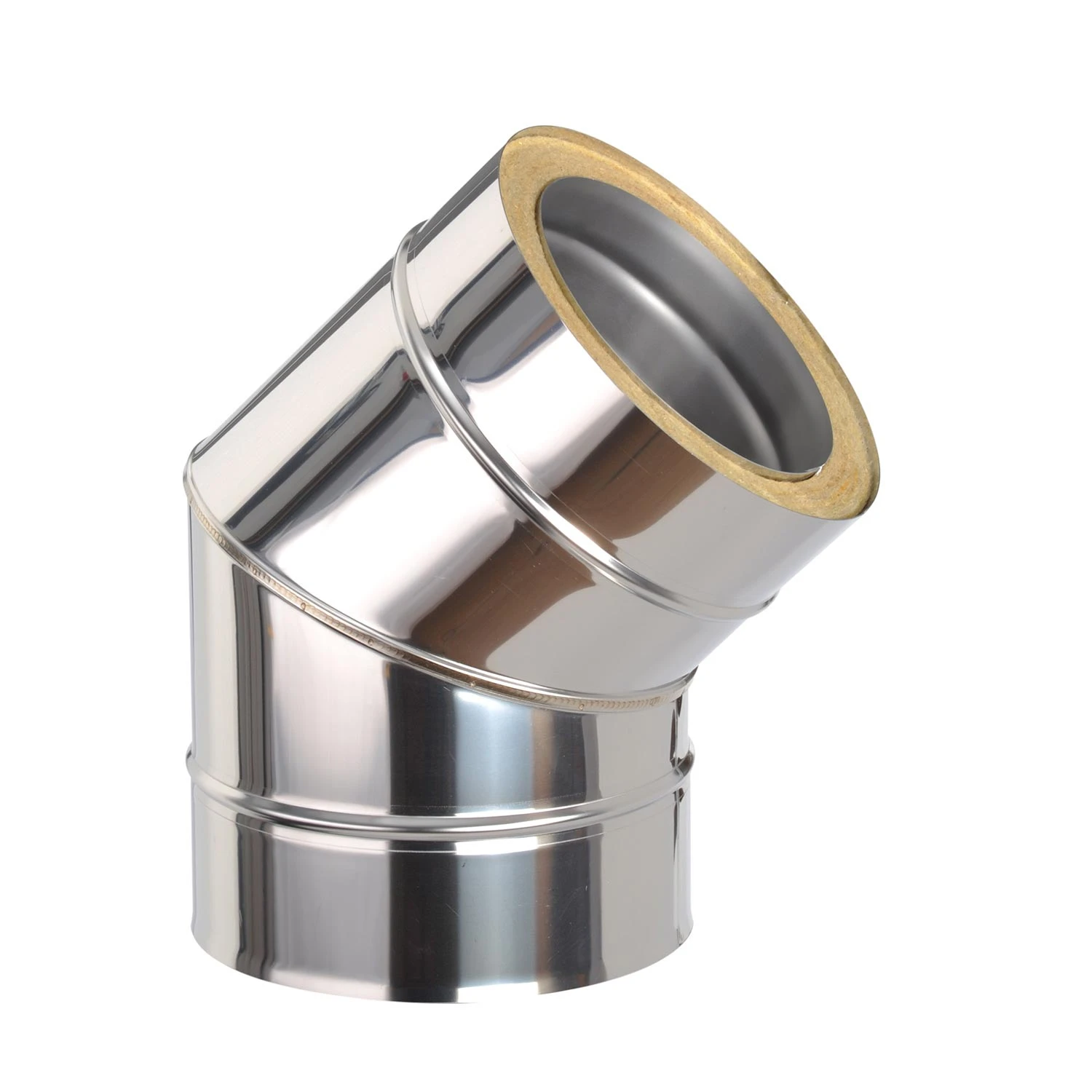 Schornstein Winkel 45° Doppelwandig - Eka Chromos D 25 3 Schornstein Winkel 45° Doppelwandig - Eka Chromos D 25