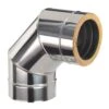 Schornstein Winkel 90° Doppelwandig - Eka Chromos D 25